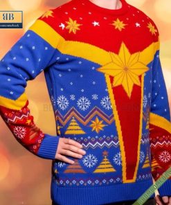 captain marvel ugly christmas sweater jumper 7 7qbm4