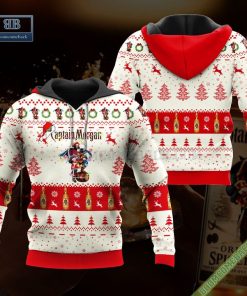 Captain Morgan Santa Hat Christmas Ugly Christmas Sweater Hoodie Zip Hoodie Bomber Jacket