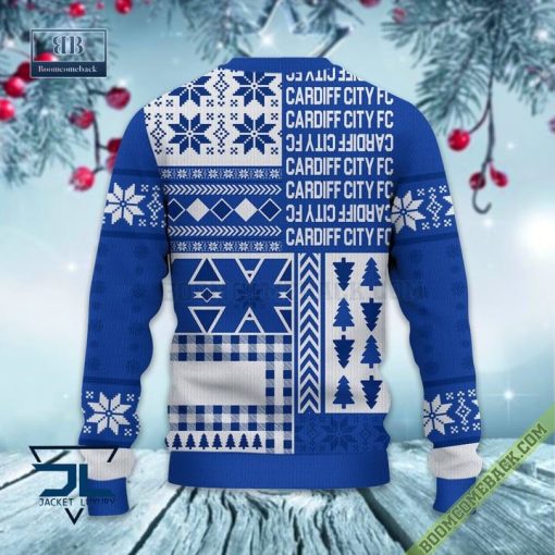 Cardiff City Ugly Christmas Sweater, Christmas Jumper