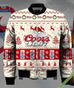 coors light santa hat christmas ugly christmas sweater hoodie zip hoodie bomber jacket 4 arCAp