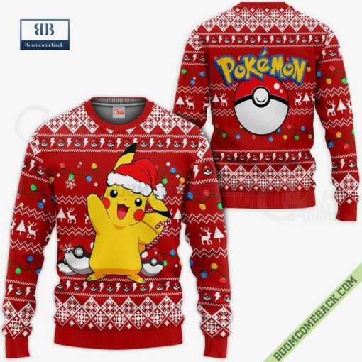 Cute Pikachu Pokemon Anime Ugly Christmas Sweater