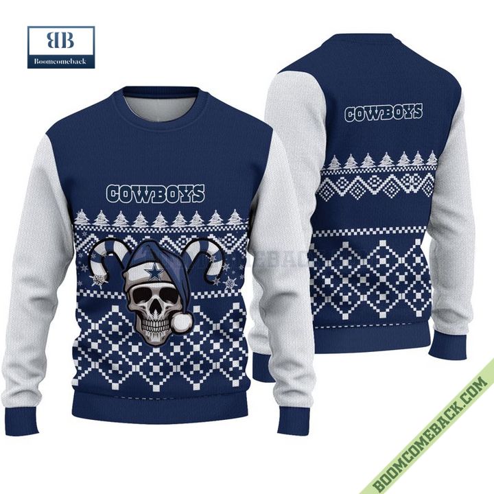 Dallas Cowboys Christmas Skull Sweater Jumper