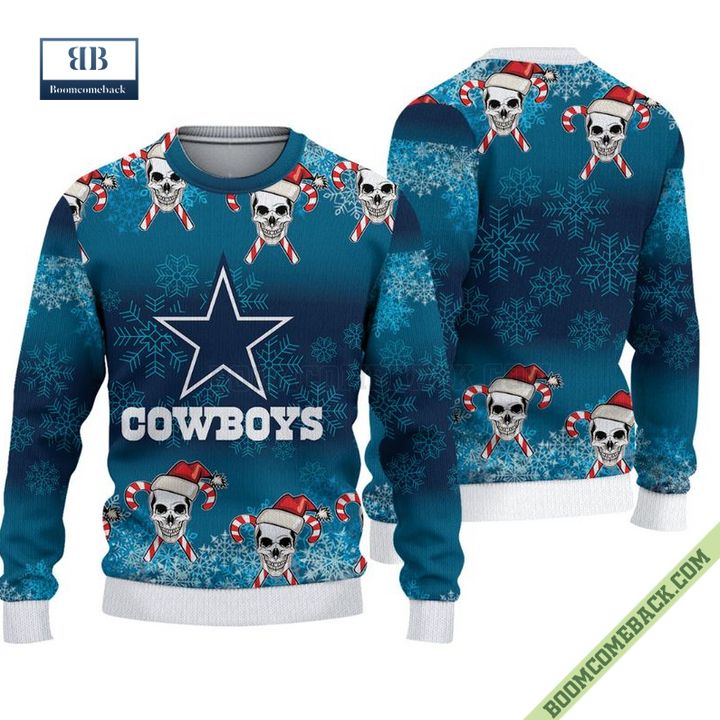 Dallas Cowboys Skull Candy Ugly Christmas Sweater