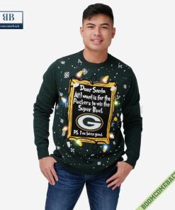 Dear Santa Green Bay Packers Win The Super Bowl Ugly Christmas Sweater