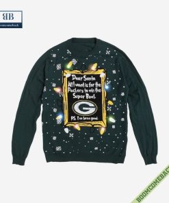 dear santa green bay packers win the super bowl ugly christmas sweater 5 OEpCK