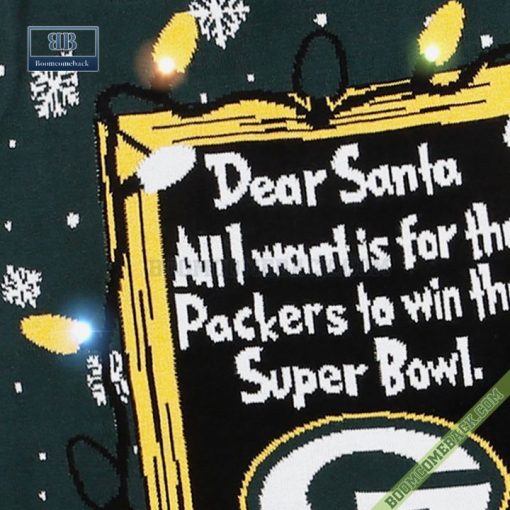 Dear Santa Green Bay Packers Win The Super Bowl Ugly Christmas Sweater