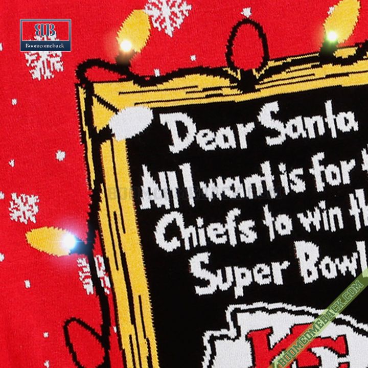 Dear Santa Kansas City Chiefs Win The Super Bowl Ugly Christmas Sweater