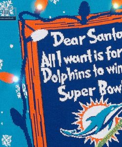 dear santa miami dolphins win the super bowl ugly christmas sweater 7 Fx1BM