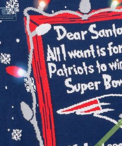 dear santa new england patriots win the super bowl ugly christmas sweater 7 8qgoH