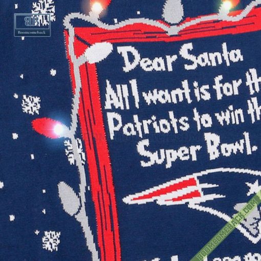 Dear Santa New England Patriots Win The Super Bowl Ugly Christmas Sweater