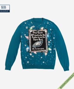 dear santa philadelphia eagles win the super bowl ugly christmas sweater 5 pkDEy