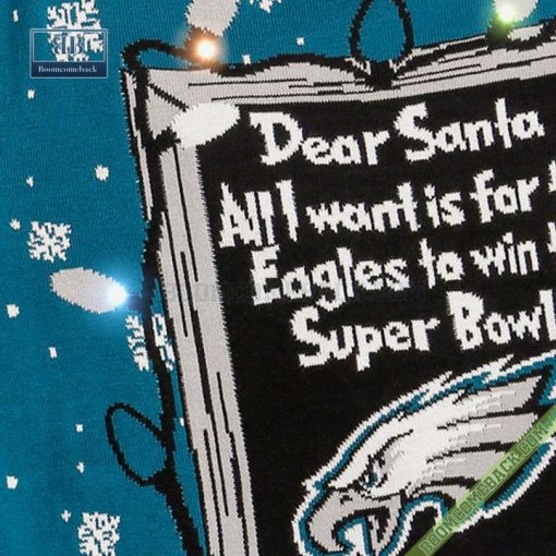 Dear Santa Philadelphia Eagles Win The Super Bowl Ugly Christmas Sweater