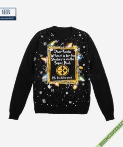 dear santa pittsburgh steelers win the super bowl ugly christmas sweater 5 vjknI