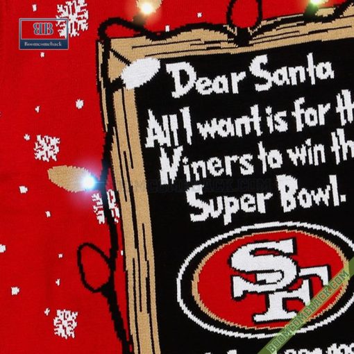 Dear Santa San Francisco 49ers Win The Super Bowl Ugly Christmas Sweater