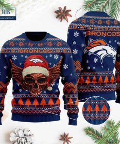 Denver Broncos Skull Wings Ugly Knitted Sweater