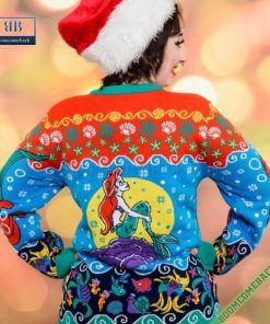 disney the little mermaid characters ugly christmas sweater 3 0FC0a