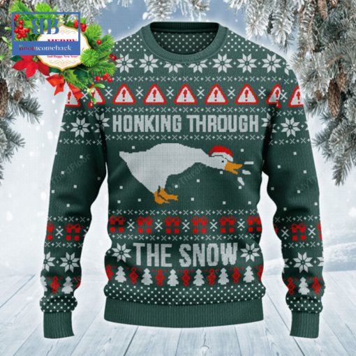 Duck Honking Through The Snow Ugly Christmas Sweater