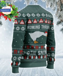 duck honking through the snow ugly christmas sweater 5 M6FVy