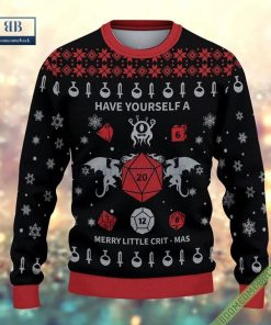dungeons and dragons have yourself a merry little crit mas christmas ugly sweater 3 u3n2F