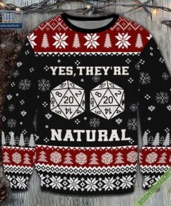 dungeons dragons theyre natural ugly christmas sweater 3 7E6yZ