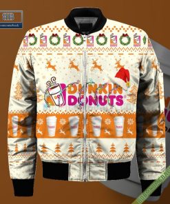 dunkin donuts santa hat christmas ugly christmas sweater hoodie zip hoodie bomber jacket 4 l7JJn