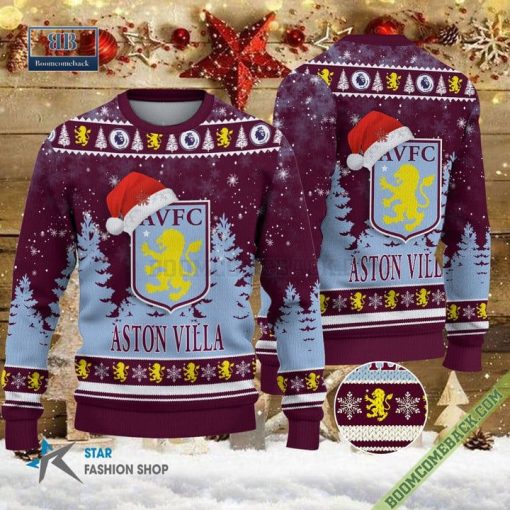 Aston Villa Logo Ugly Christmas Sweater