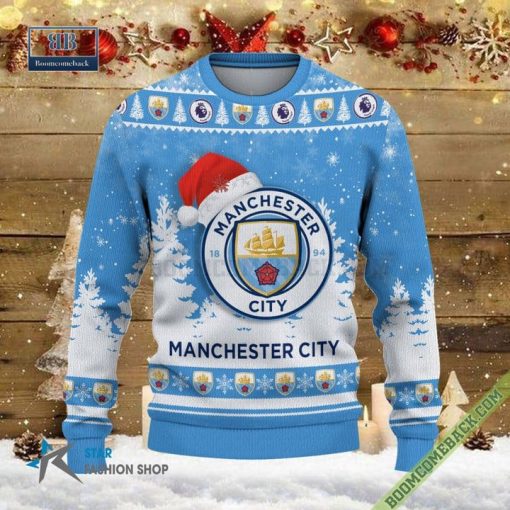 Manchester City Logo Ugly Christmas Sweater