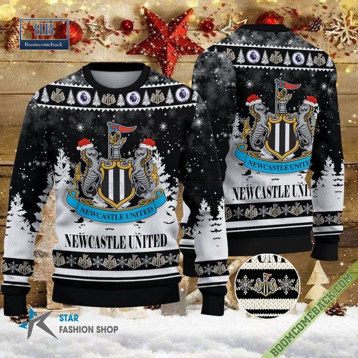 Newcastle United Logo Ugly Christmas Sweater