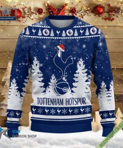 epl tottenham hotspur logo ugly christmas sweater 3 D006L