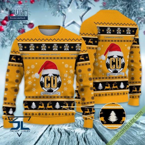 Cambridge United FC Trending Ugly Christmas Sweater