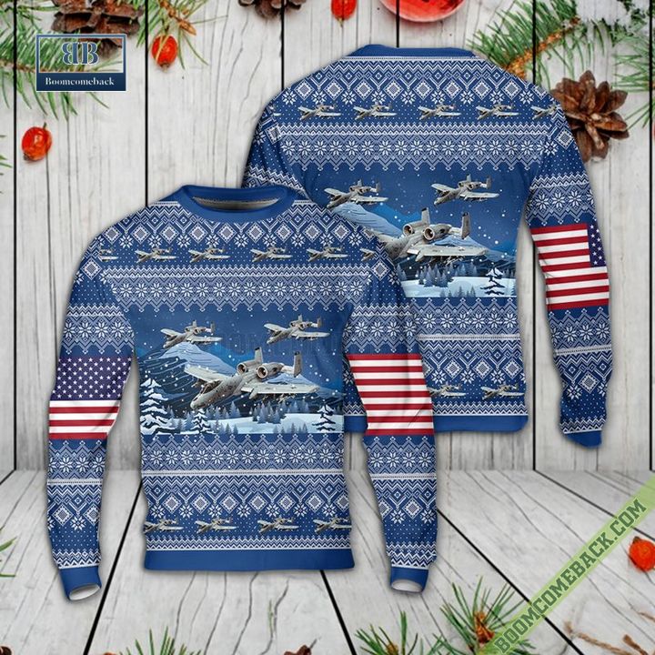 Fairchild Republic A-10 Thunderbolt II Ugly Christmas Sweater