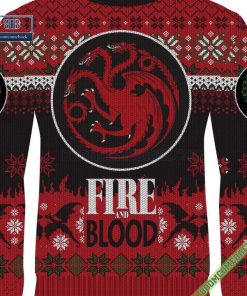 fire blood targaryen game of thrones ugly christmas sweater 7 hI1Yn