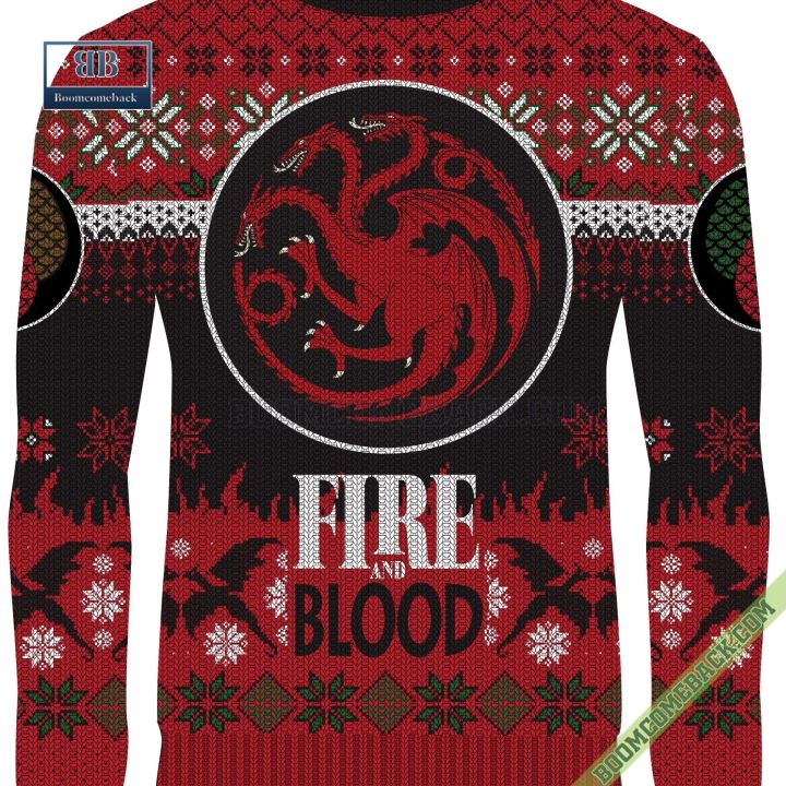Fire & Blood Targaryen Game Of Thrones Ugly Christmas Sweater