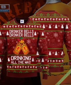 Fireball Drinker Bells Drinker Bells Drinking All The Way Ugly Christmas Sweater