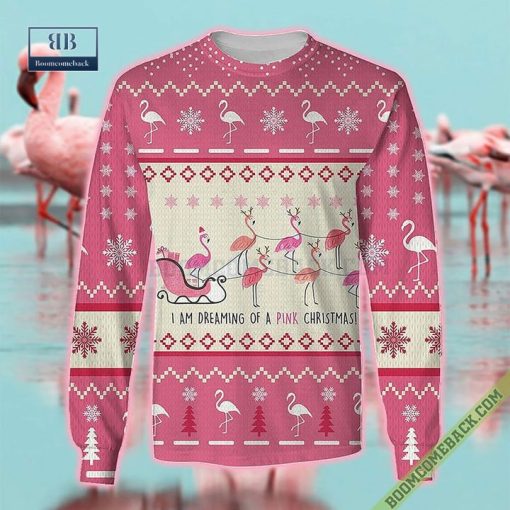 Flamingo I Am Dreaming Of A Pink Christmas Sweater