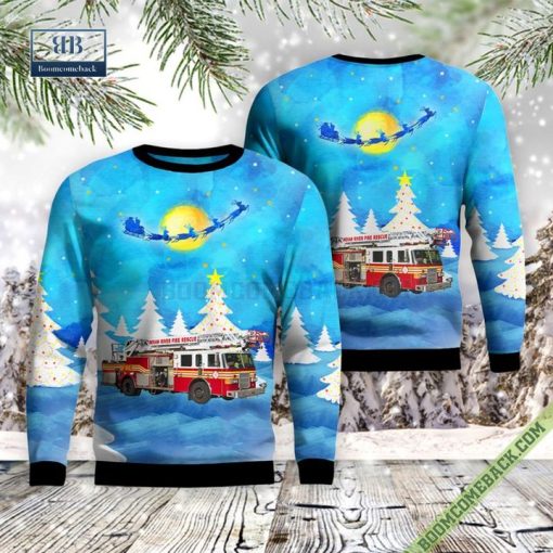 Florida, Indian River County Fire Rescue Ugly Christmas Sweater