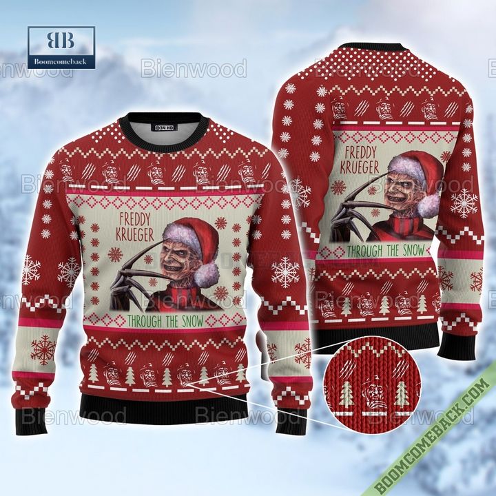 Freddy Krueger Through The Snow Christmas Sweater