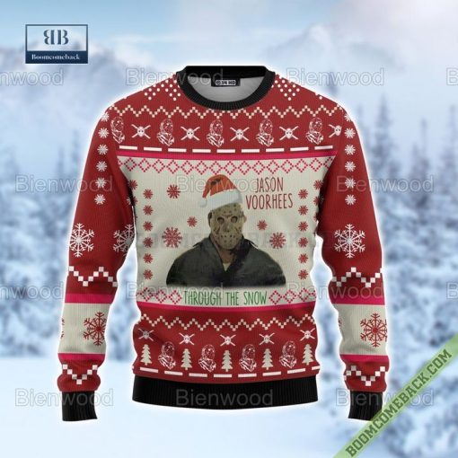 Friday The 13th Jason Voorhees Through The Snow Christmas Sweater