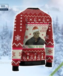 friday the 13th jason voorhees through the snow christmas sweater 5 em7LN