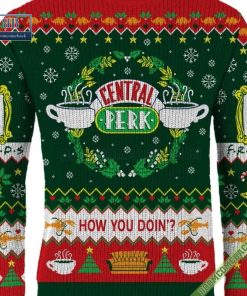 friends tv series central perk how you doin christmas sweater gift for adult and kid 9 ZlXdX