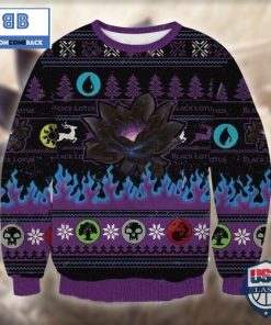 game mtg black lotus ugly knitted sweater 4 fbtSi