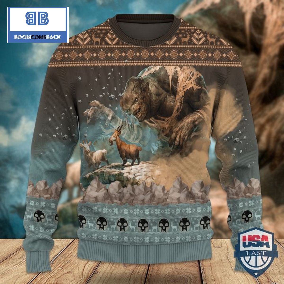 Game MTG Clackbridge Troll Ugly Woolen Sweater