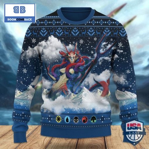 Game MTG Thassa God Of The Sea Ugly Woolen Sweater