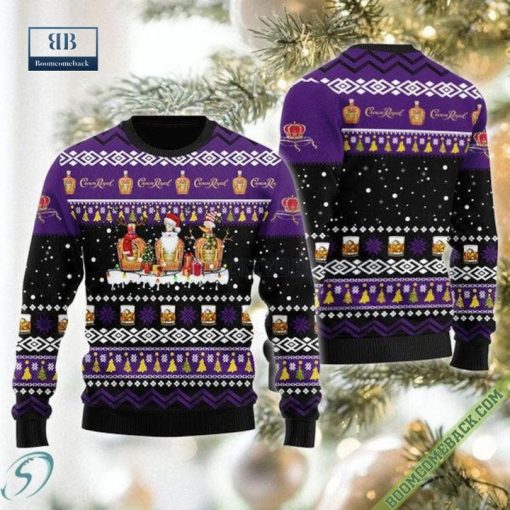 Geo Pattern Crown Royal Christmas Ugly Sweater
