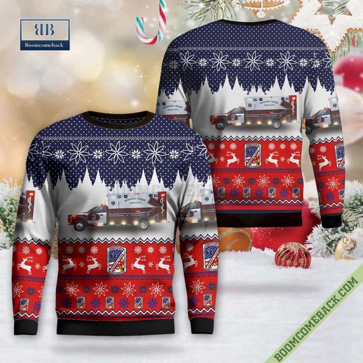 Georges Creek Ambulance Service Christmas Ugly Sweater