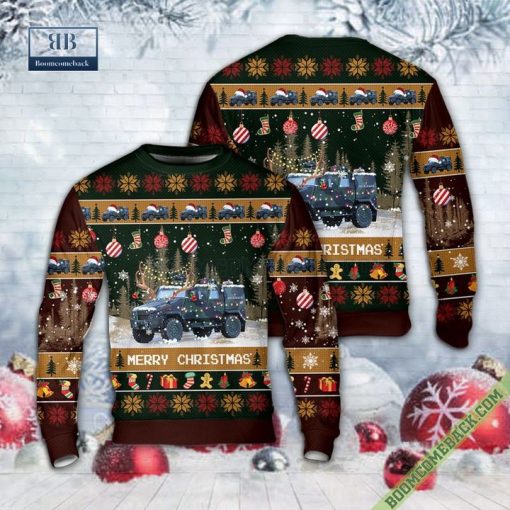 German Armed Forces Feldjager MOWAG Eagle V Ugly Christmas Sweater