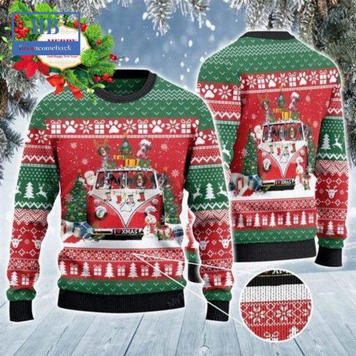 German Shorthaired Pointer Christmas Van Ugly Christmas Sweater
