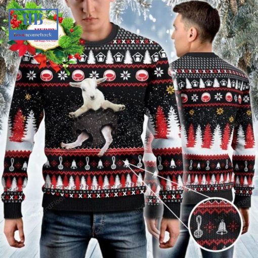 Goat Baby In Pocket Ugly Christmas Sweater