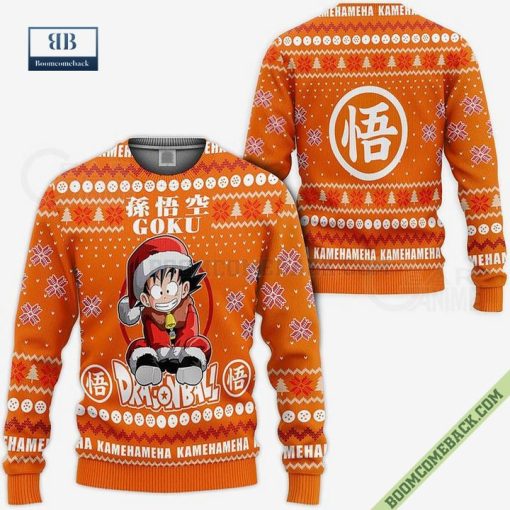 Goku Kamehameha Dragon Ball Ugly Christmas Sweater