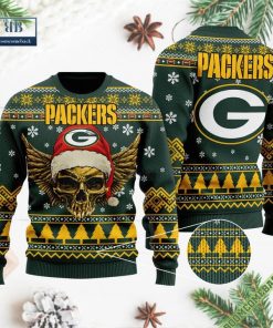 Green Bay Packers Skull Wings Ugly Knitted Sweater